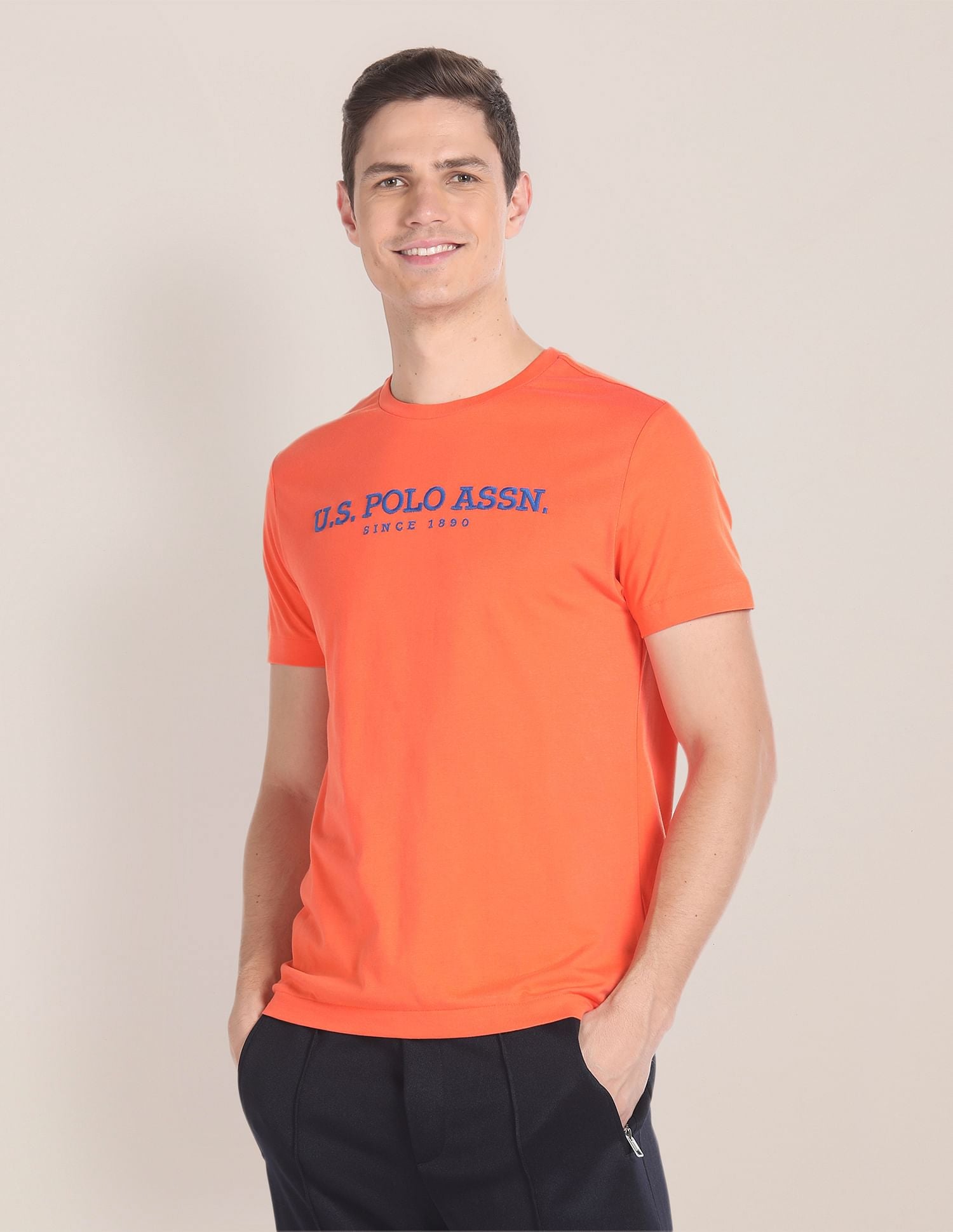 U.S. Polo Assn. Brand Embroidered Cotton T-Shirt