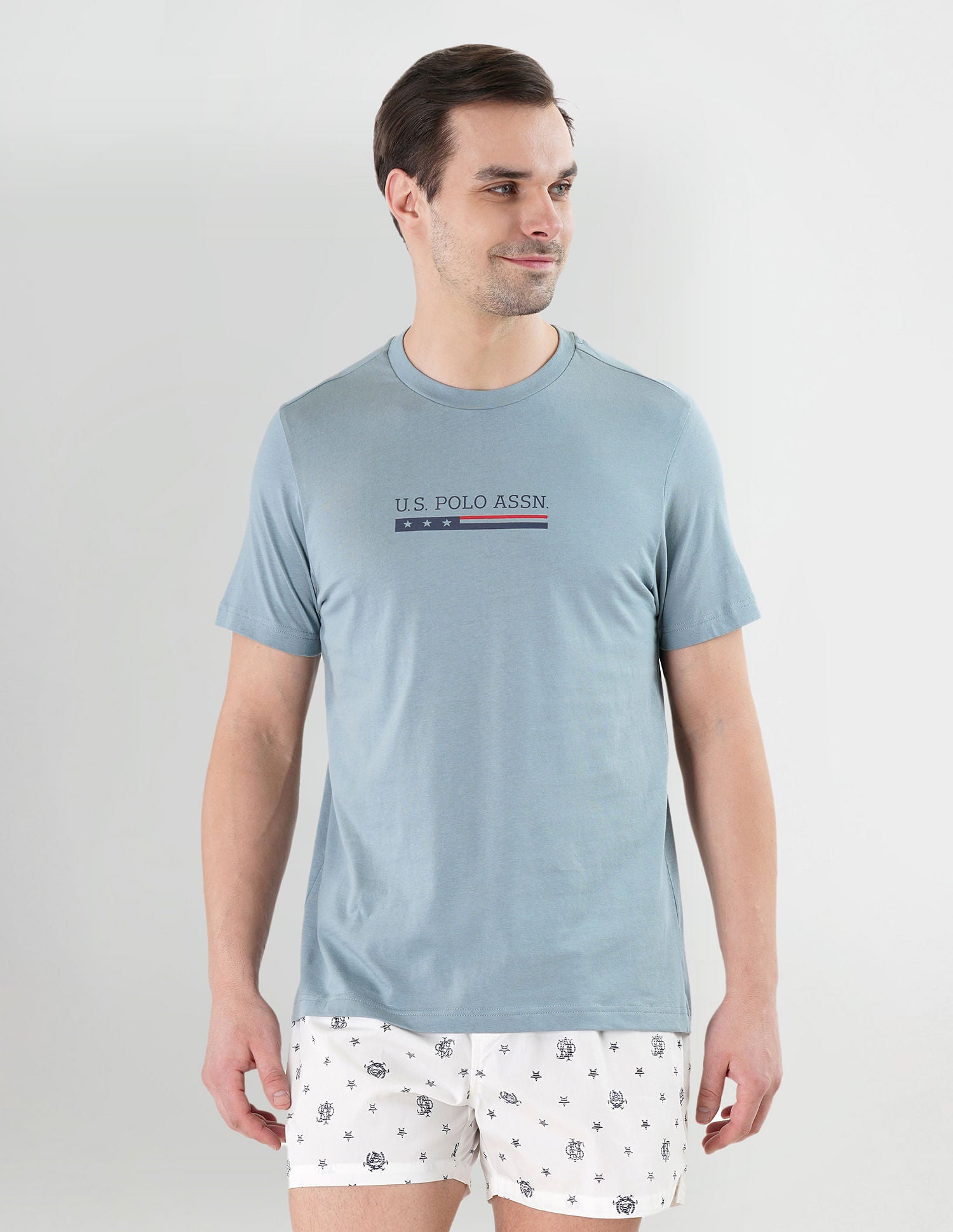 Crew Neck Brand Print LE001 Lounge T-Shirt - Pack Of 1