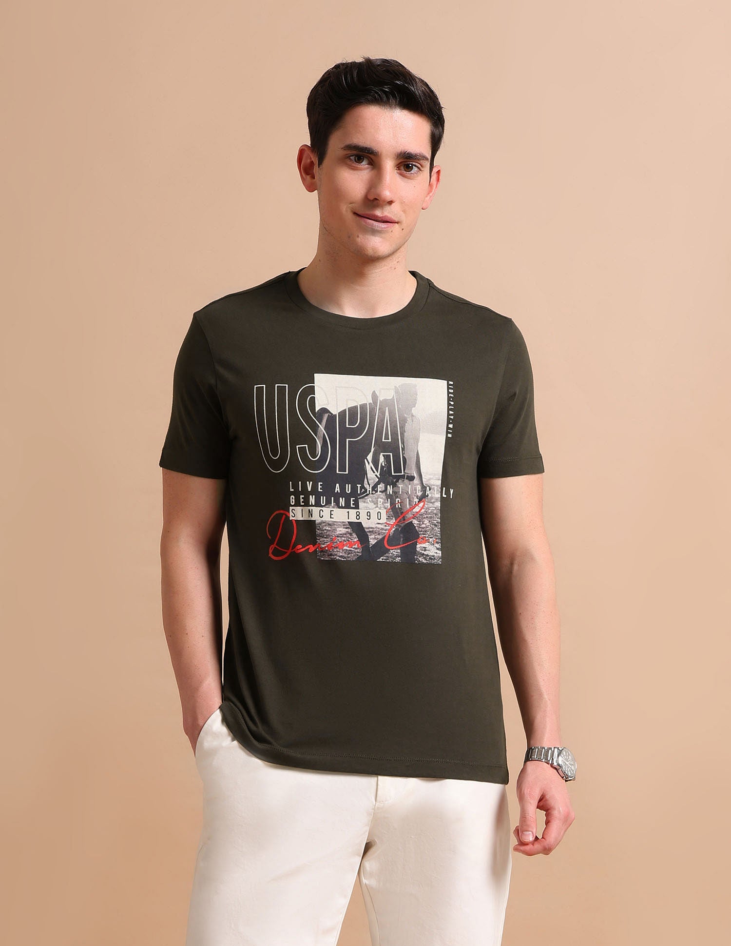 U.S. Polo Assn. Denim Co. Photo Print T-Shirt