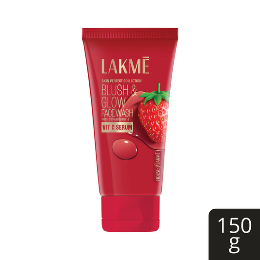 Lakmē Blush & Glow Strawberry Freshness Gel Face Wash with Strawberry Extracts, 150g