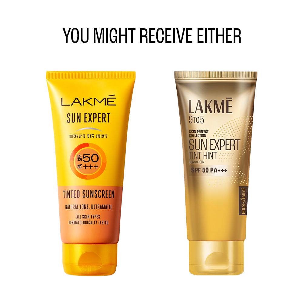 Lakmē Sun Expert Tinted Sunscreen SPF 50 PA +++ Broad spectrum  UVA/B protection Blue light protection No White Cast for all dry, oily, normal skin Matte Finish 50ml