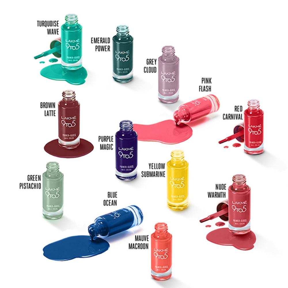 Lakmē 9 to 5 Primer + Gloss Nail Colour