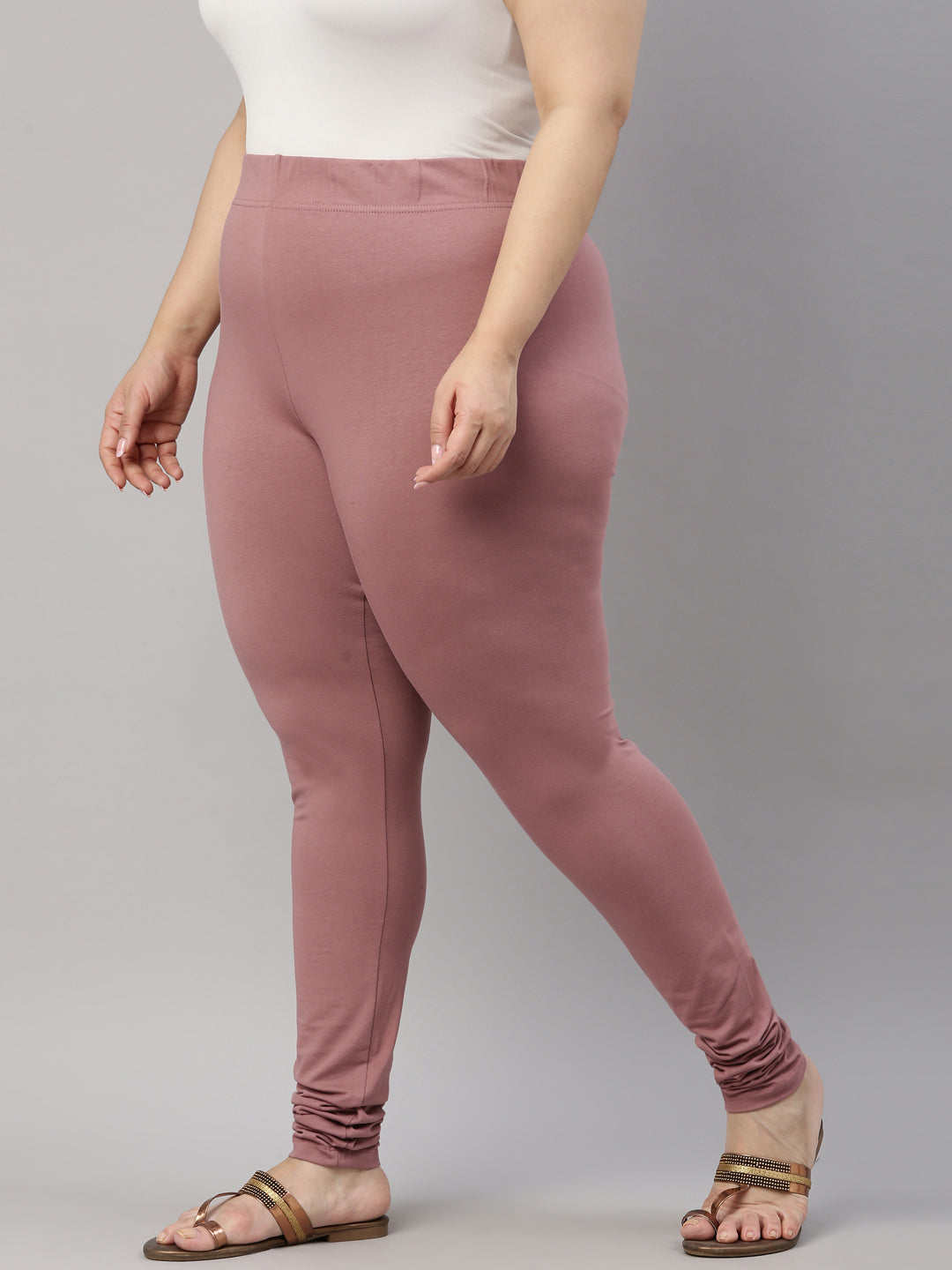 Dusty Voilet Cotton Stretch Churidar