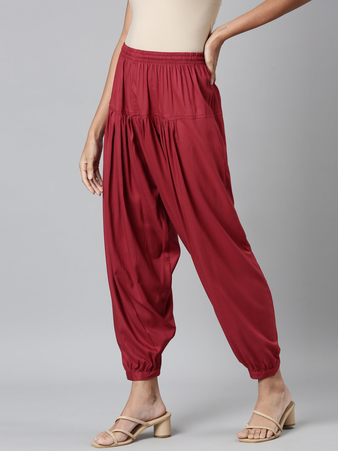Cherry Woven Viscose Harem Pant