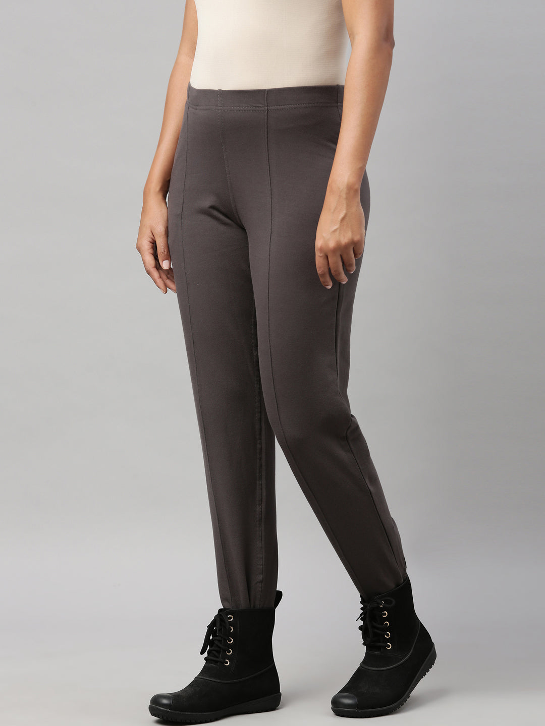 Silver Grey Fleece Warm Kurti Pants