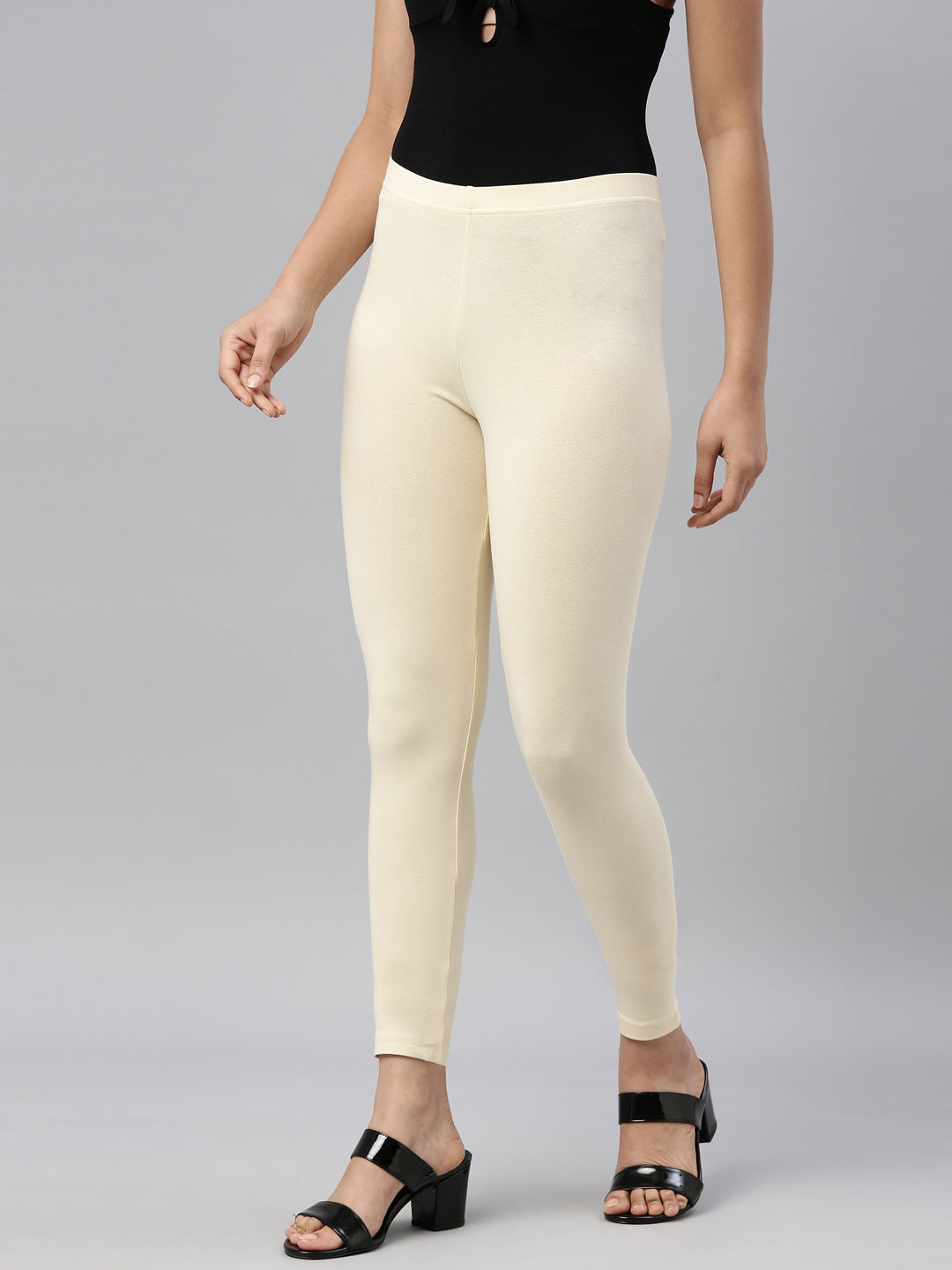 Banana Cotton Stretch Ankle Length Leggings