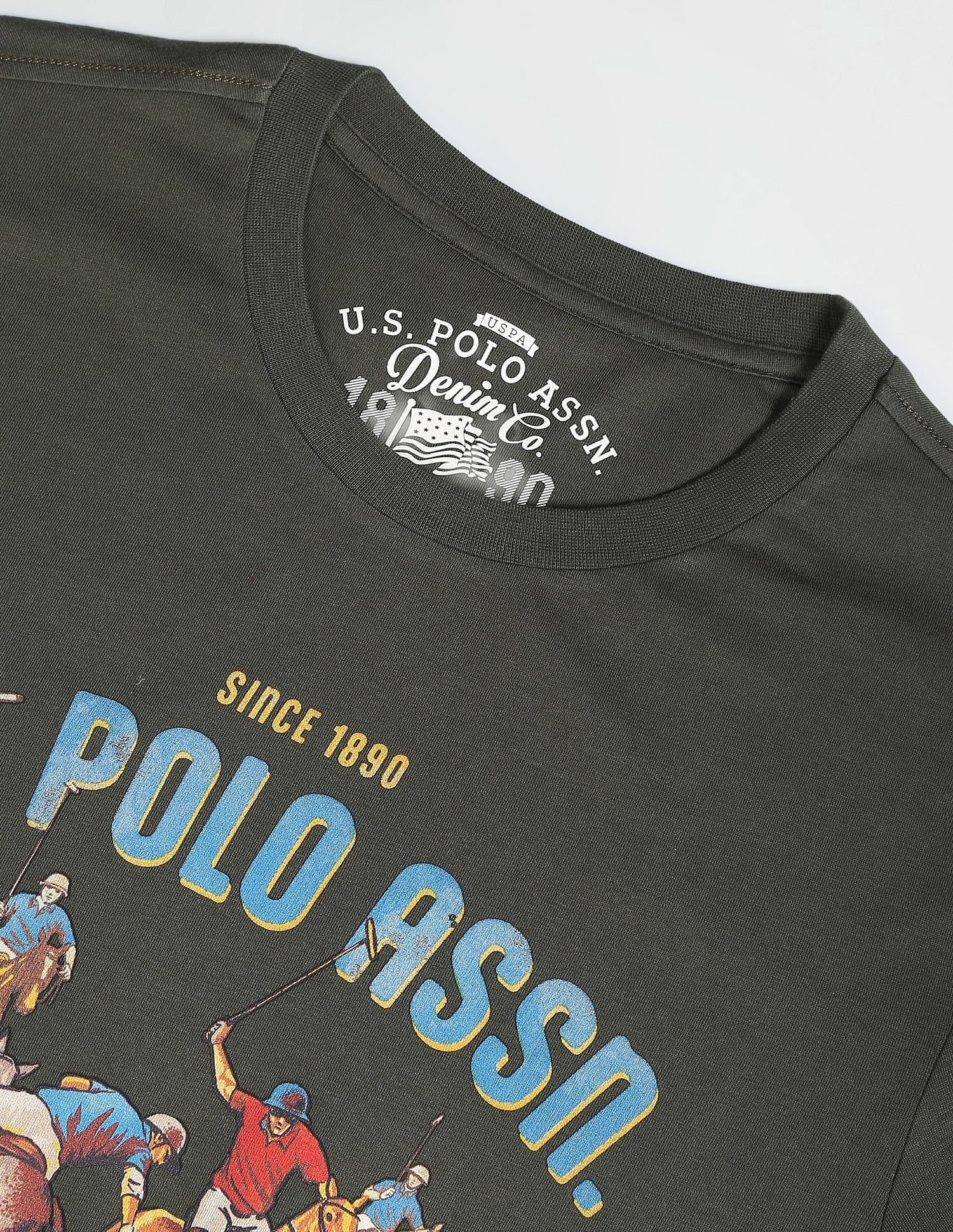 Brand Print Crew Neck T-Shirt