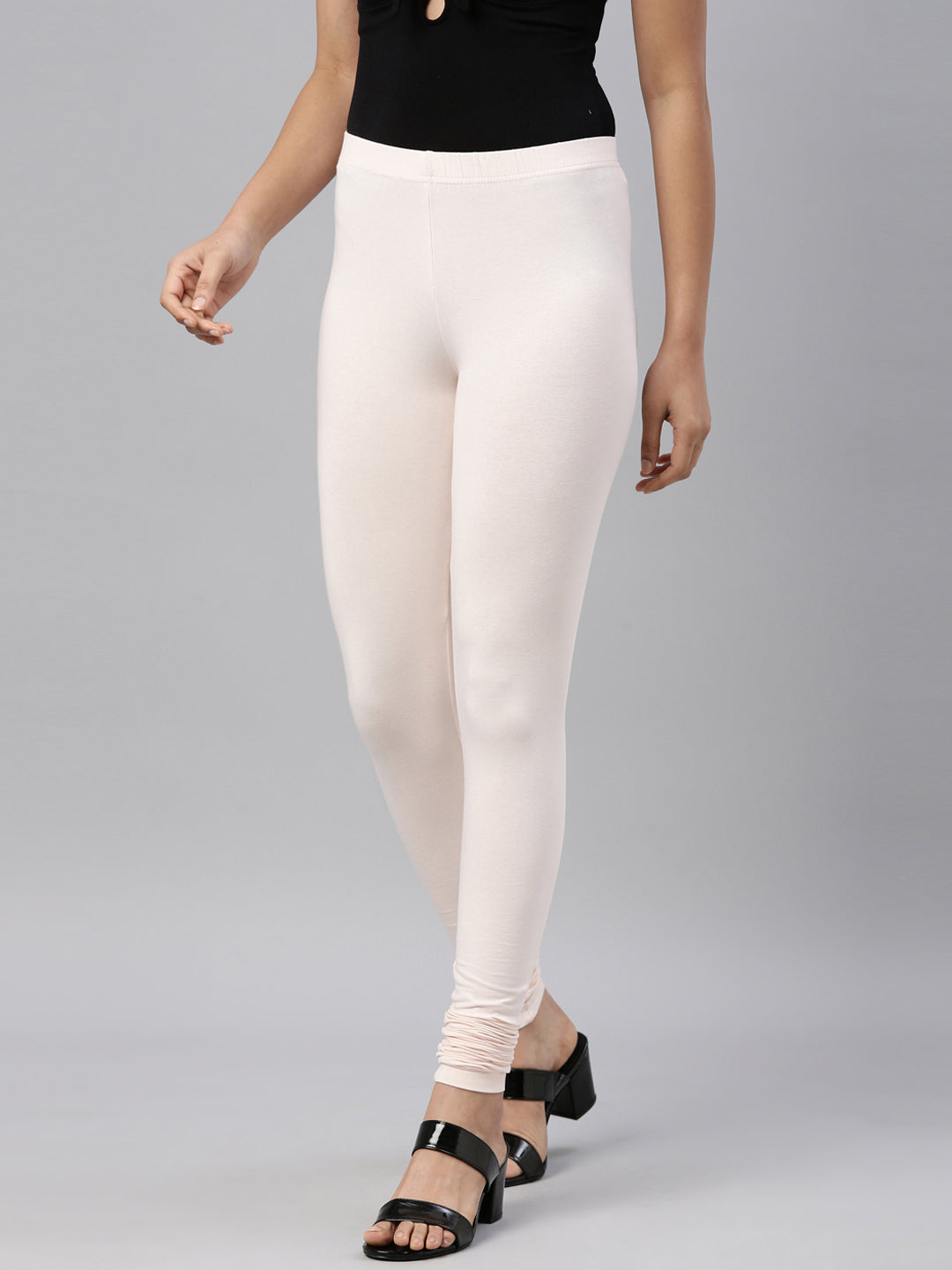 Pink Mist Cotton Stretch Churidar