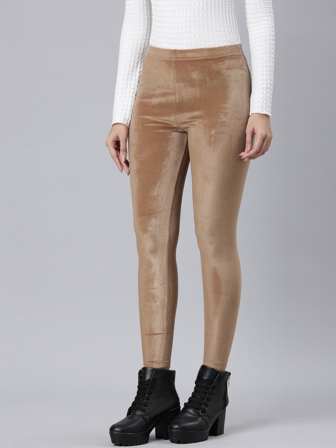Wheat Velour Leggings