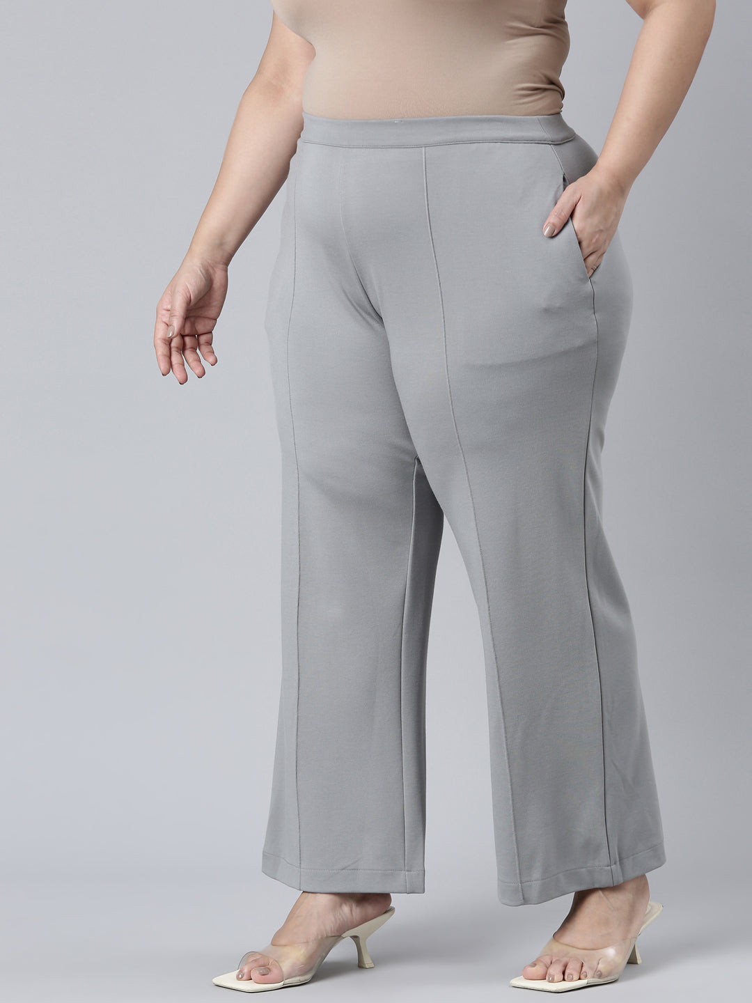 Dusty Green Roma Ponte Wide Pants