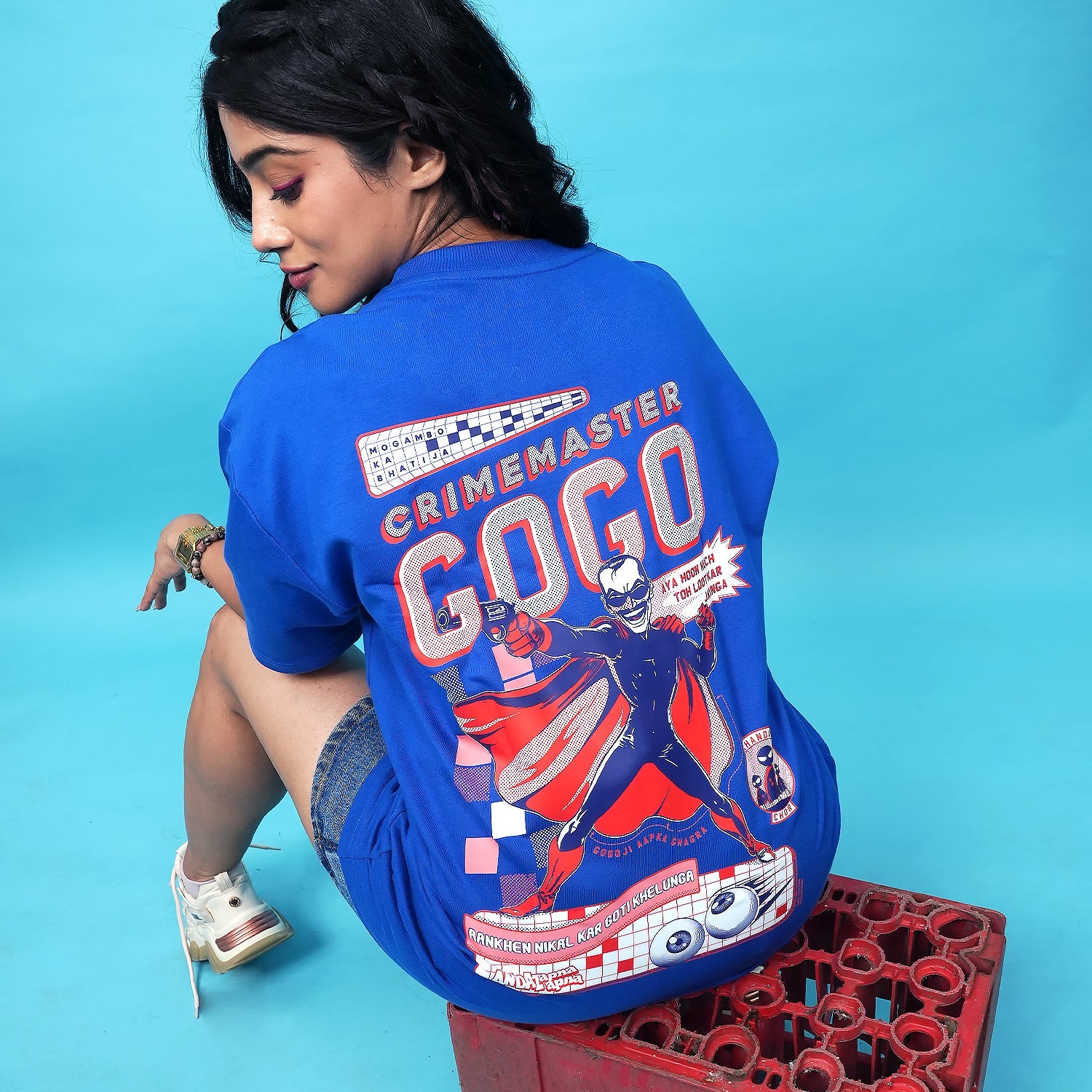 Andaz Apna Apna: Crime Master Gogo Oversized T-Shirt
