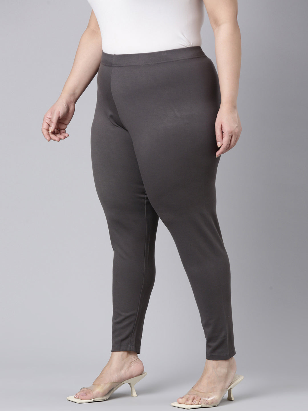 Silver Grey Ponte Smart Fit Leggings