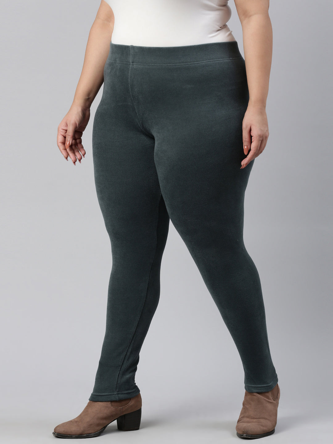 Olive Green Velour Ultra Warm Pants
