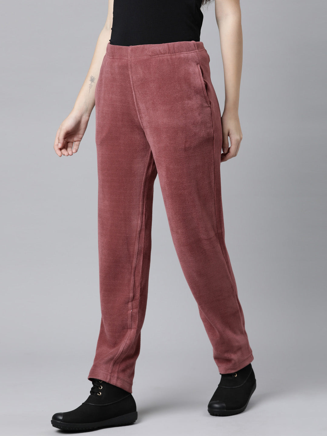Light Wine Velour Ultra Warm Pants