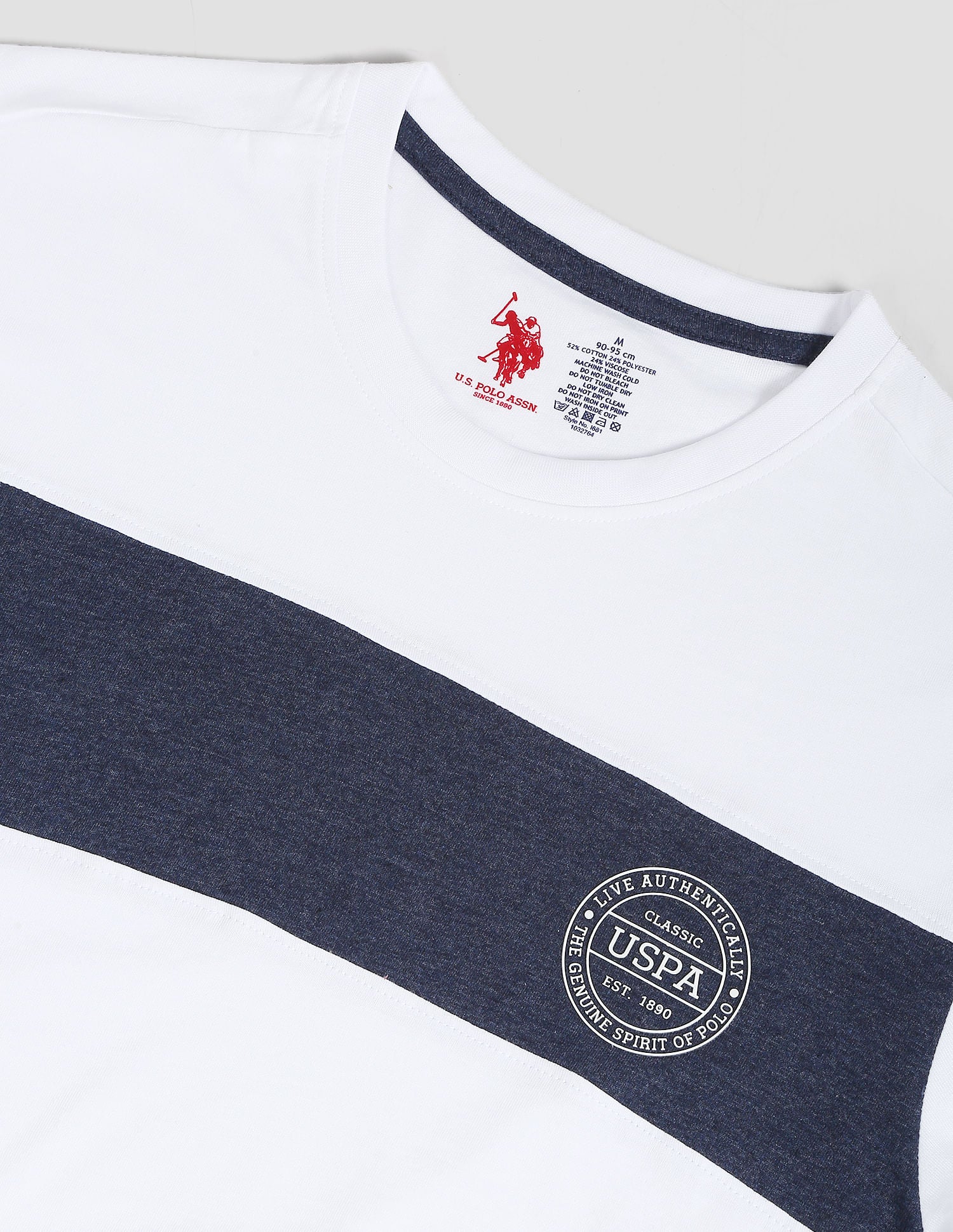 USPA Innerwear Crew Neck Colour Block I681 Lounge T-Shirt - Pack Of 1