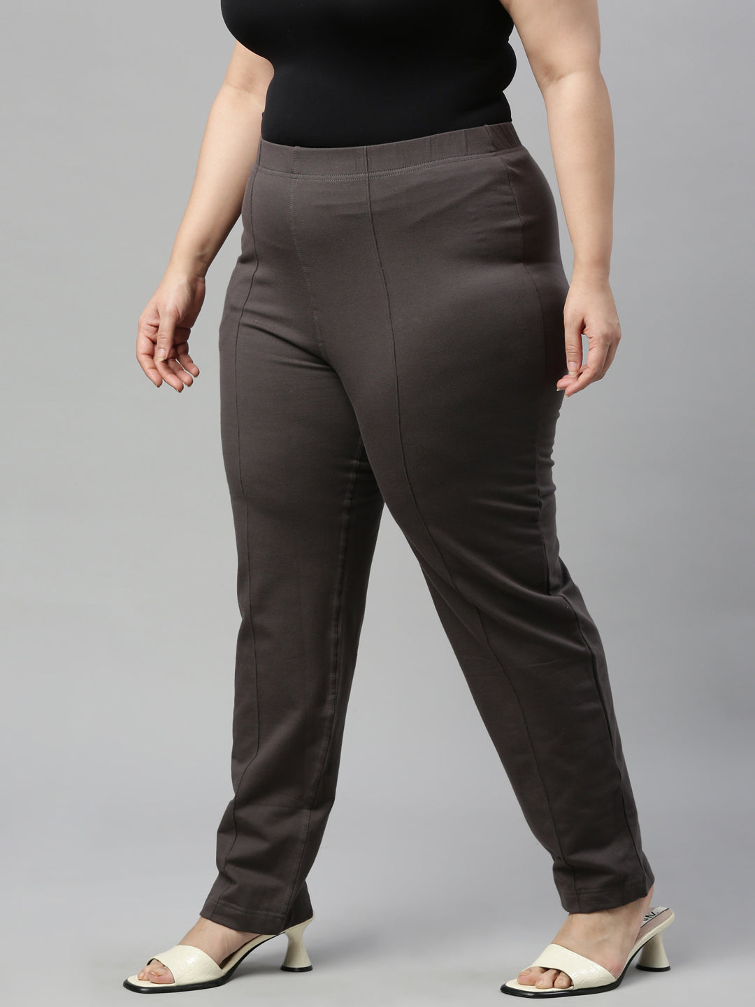 Silver Grey Fleece Warm Kurti Pants