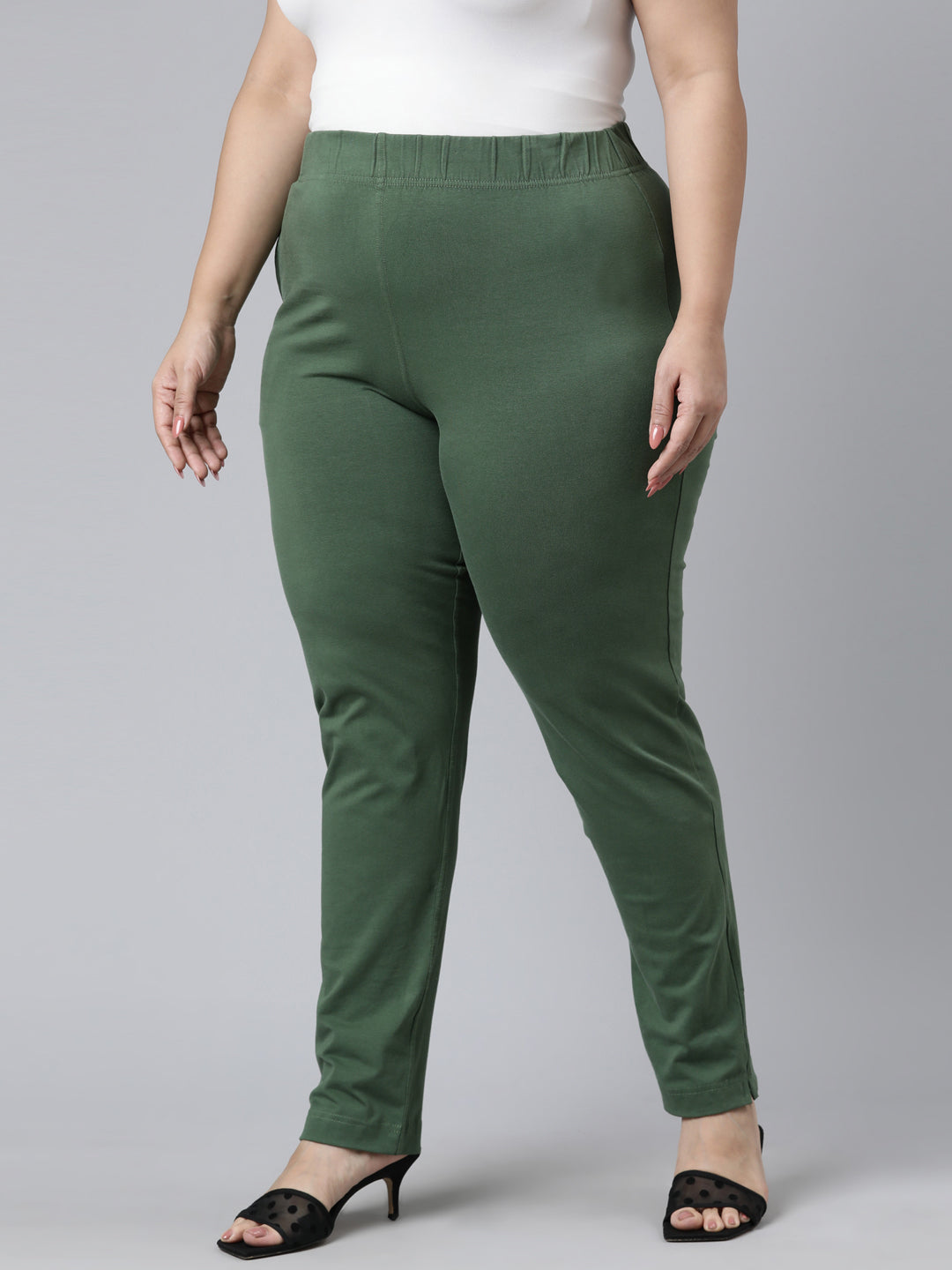 Evergreen Cotton Stretch Kurti Pants