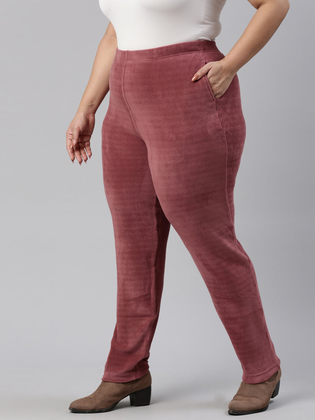 Light Wine Velour Ultra Warm Pants