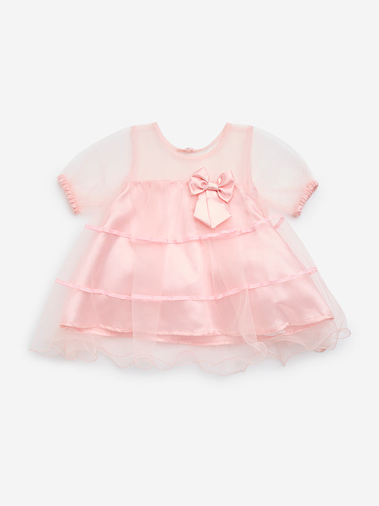 HOP Baby Pink Tiered Party Dress