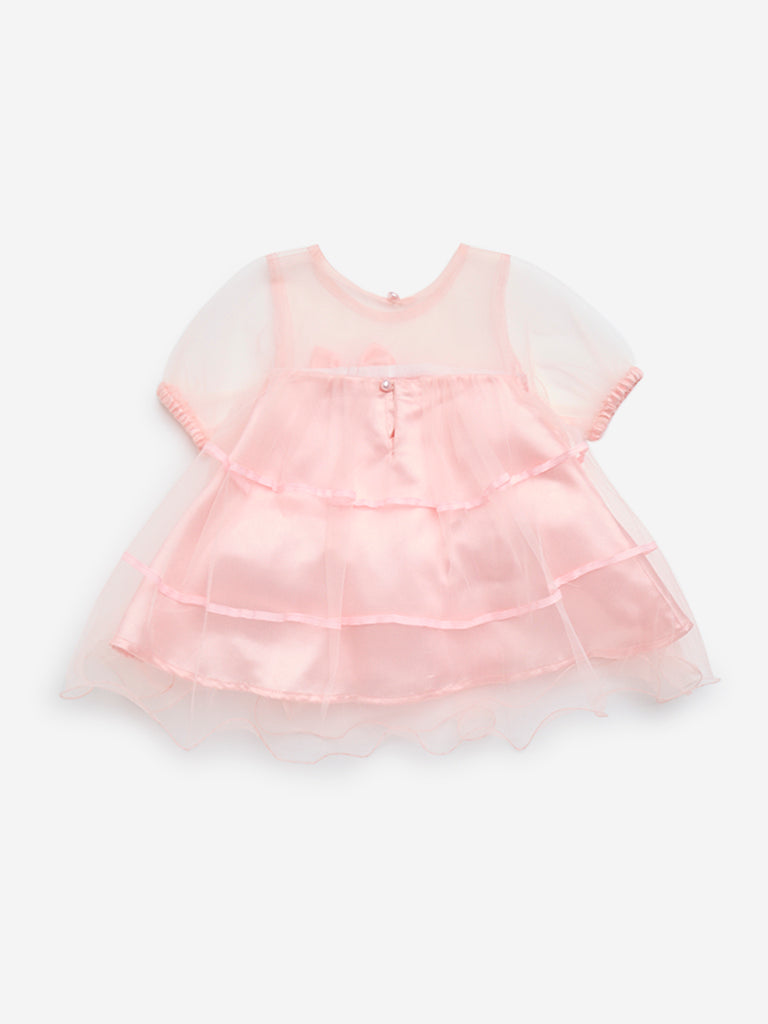 HOP Baby Pink Tiered Party Dress