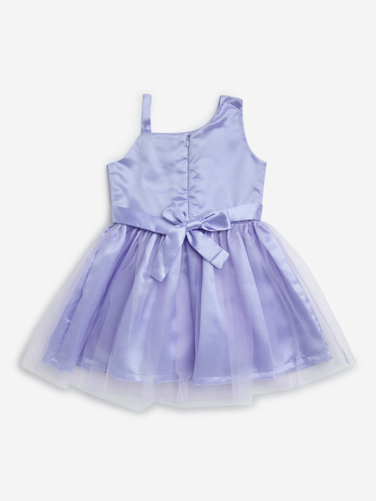 HOP Kids Lilac Bow-Detailed Party Dress