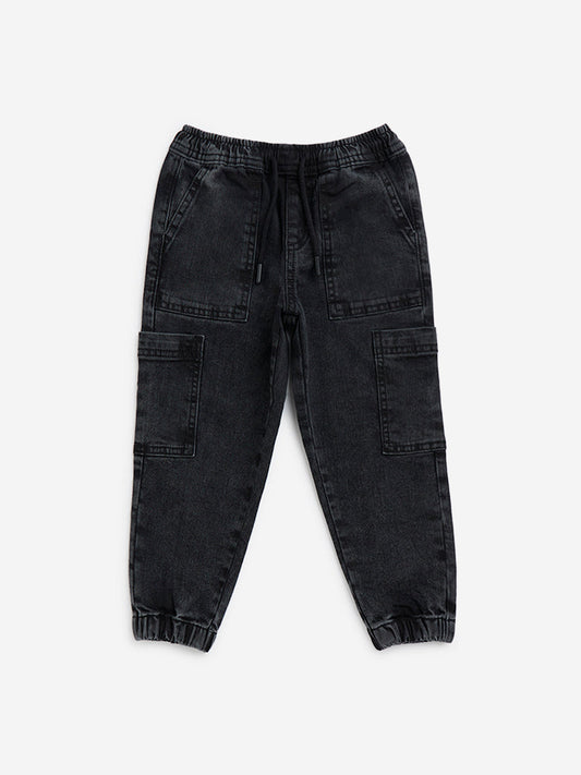 HOP Kids Charcoal Relaxed-Fit Mid-Rise Jeans
