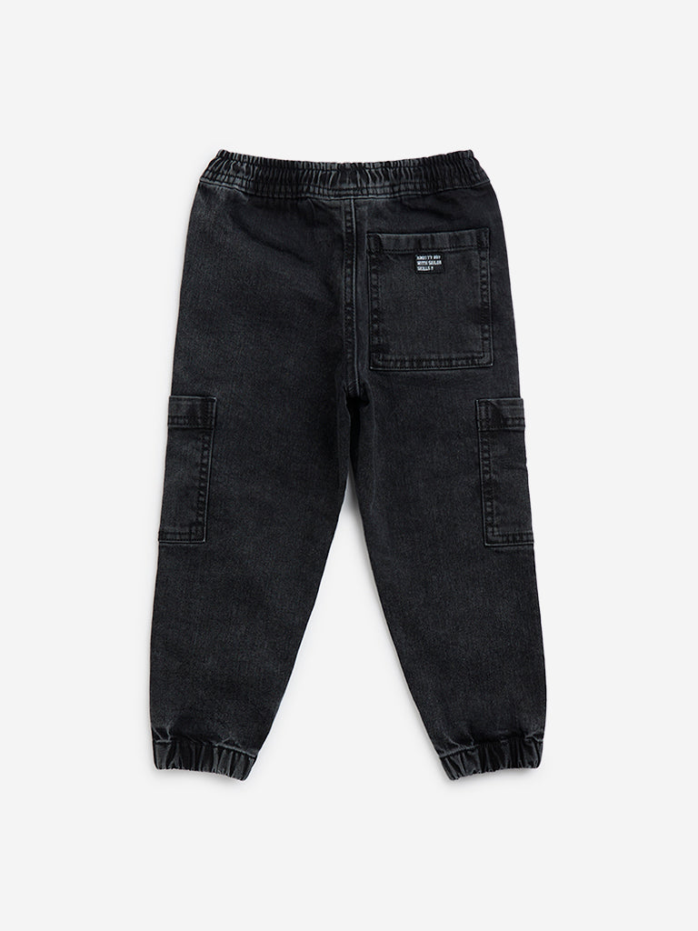 HOP Kids Charcoal Relaxed-Fit Mid-Rise Jeans
