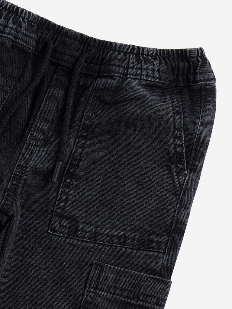HOP Kids Charcoal Relaxed-Fit Mid-Rise Jeans