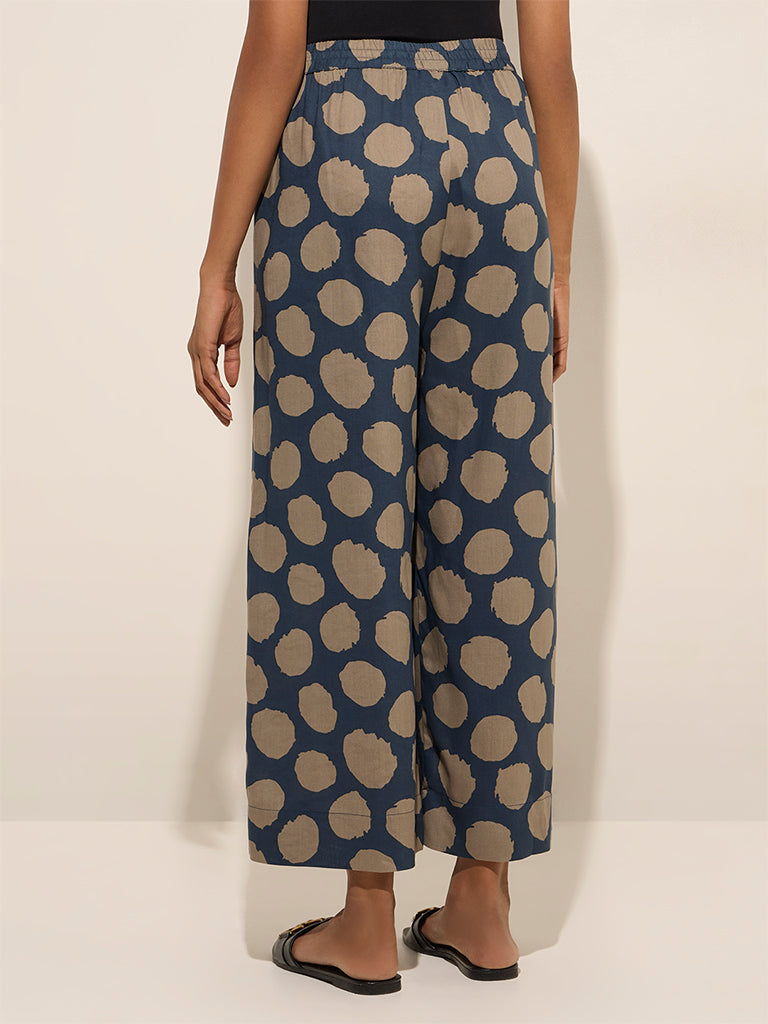 Utsa Indigo Printed Ethnic Pants