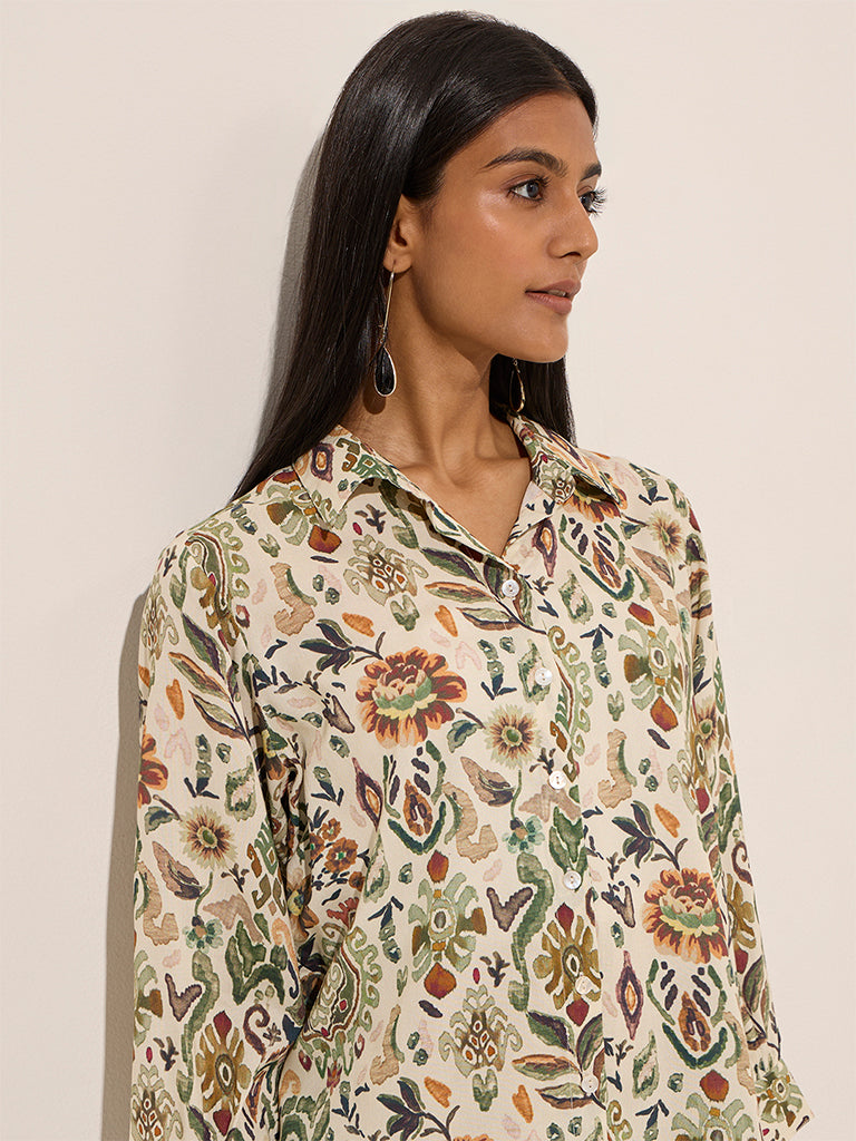 Utsa Multicolour Floral Printed Tunic