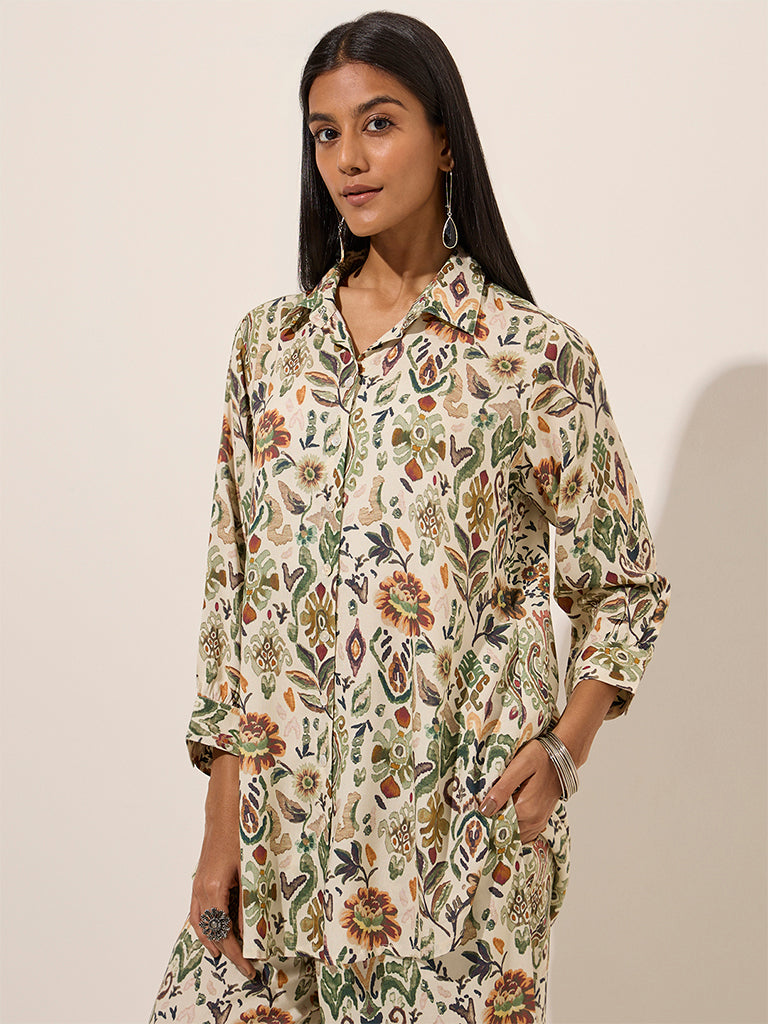 Utsa Multicolour Floral Printed Tunic