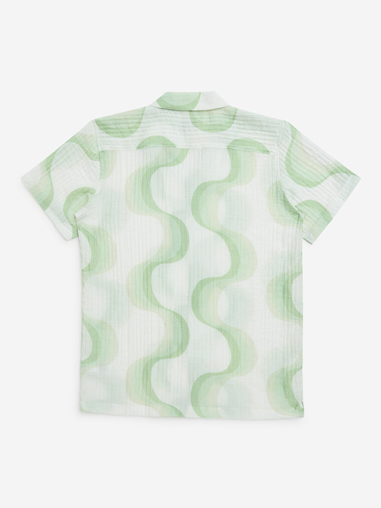 Y&F Kids Sage Abstract Pattern Shirt