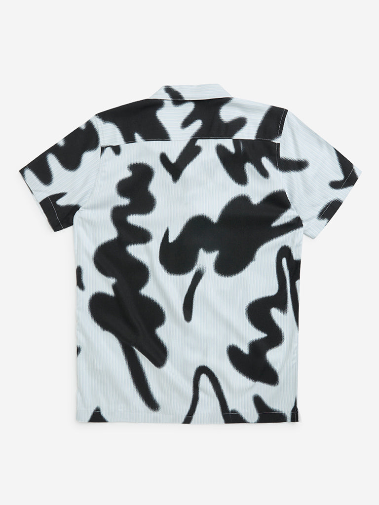 Y&F Kids White Abstract Design Shirt