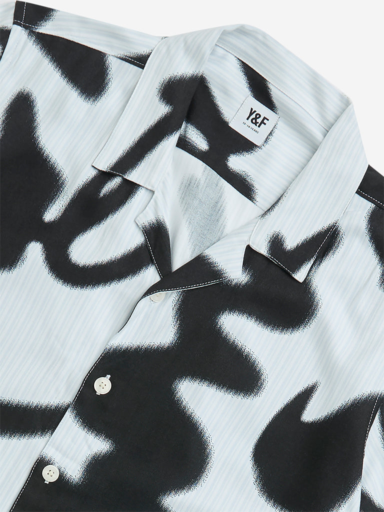 Y&F Kids White Abstract Design Shirt