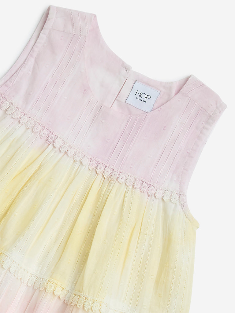 HOP Kids Multicolour Tiered Cotton Dress
