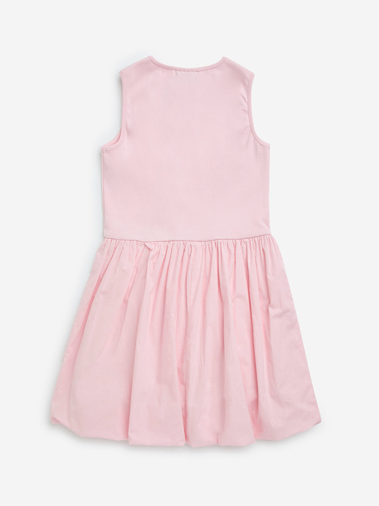 Y&F Kids Pink A-Line Cotton-Blend Dress