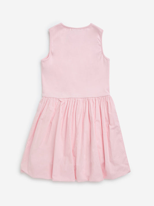 Y&F Kids Pink A-Line Cotton-Blend Dress