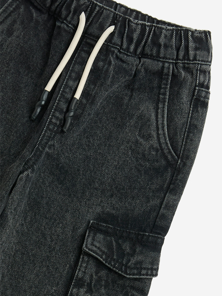 HOP Kids Charcoal Straight-Fit Mid-Rise Jeans