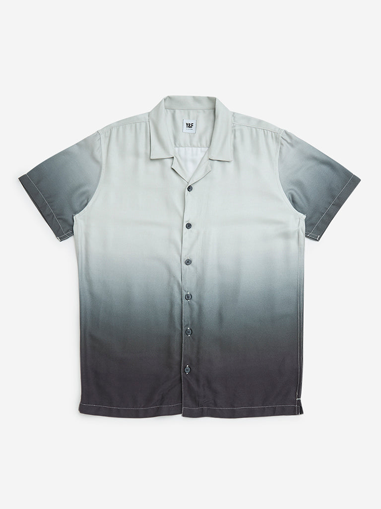 Y&F Kids Black Ombre-Finish Resort-Fit Shirt