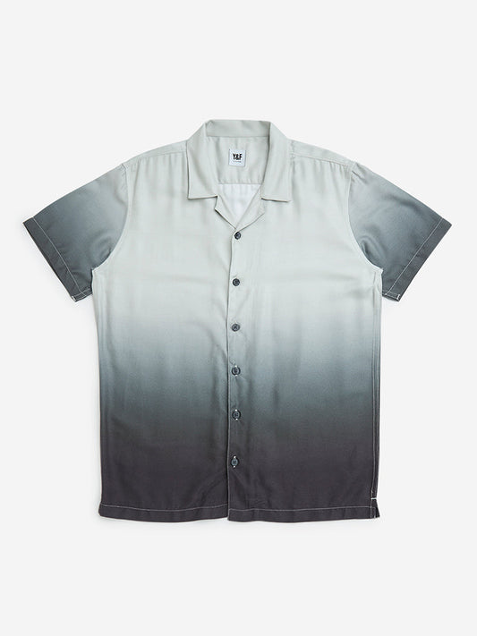 Y&F Kids Black Ombre-Finish Resort-Fit Shirt