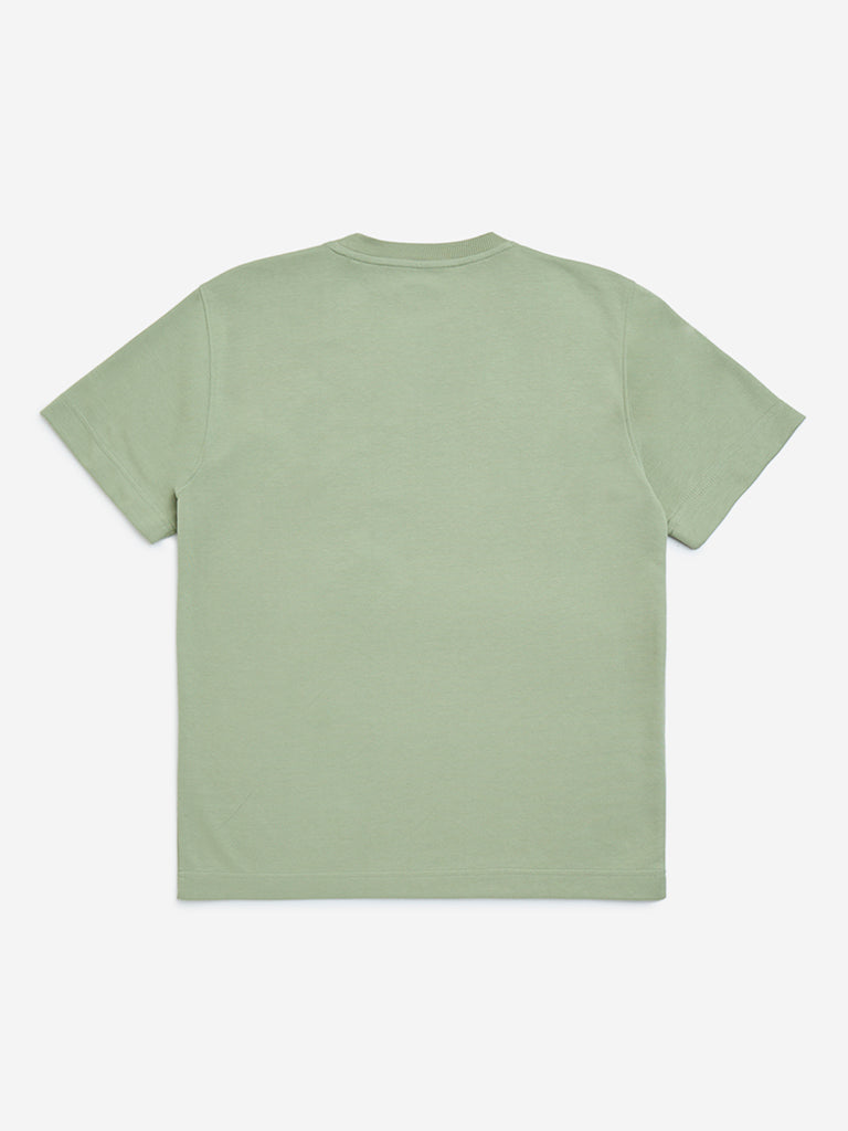 Y&F Kids Sage Relaxed-Fit Cotton-Blend T-Shirt