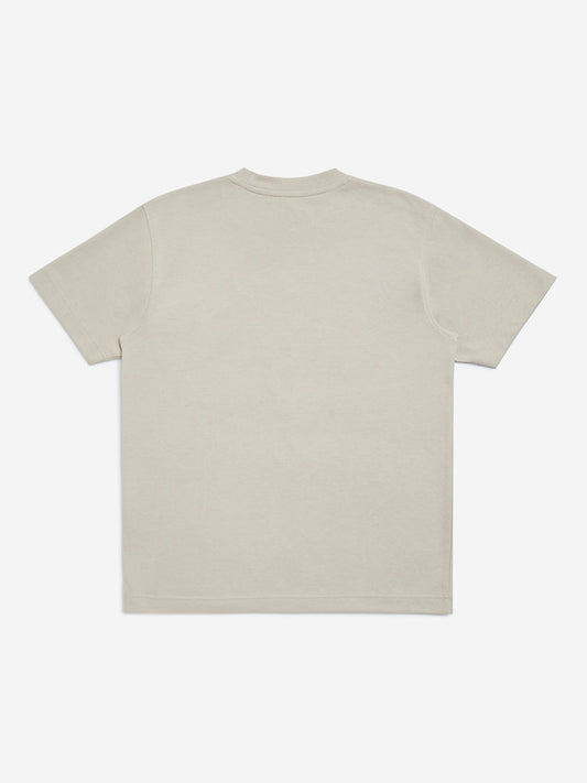 Y&F Kids Beige Relaxed-Fit Cotton-Blend T-Shirt