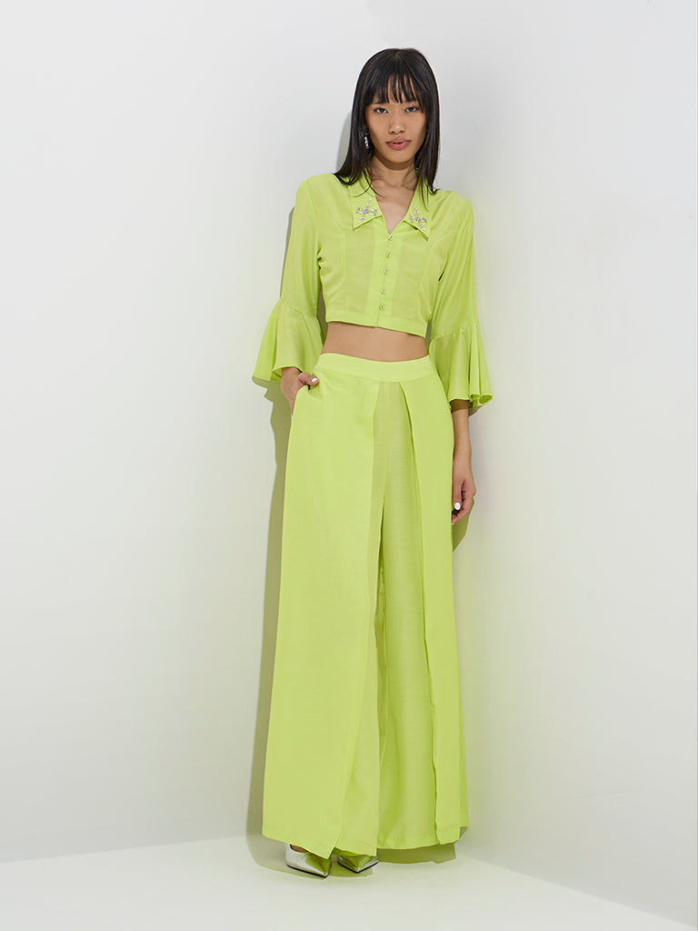 Vark Lime Overlap-Detailed Palazzos