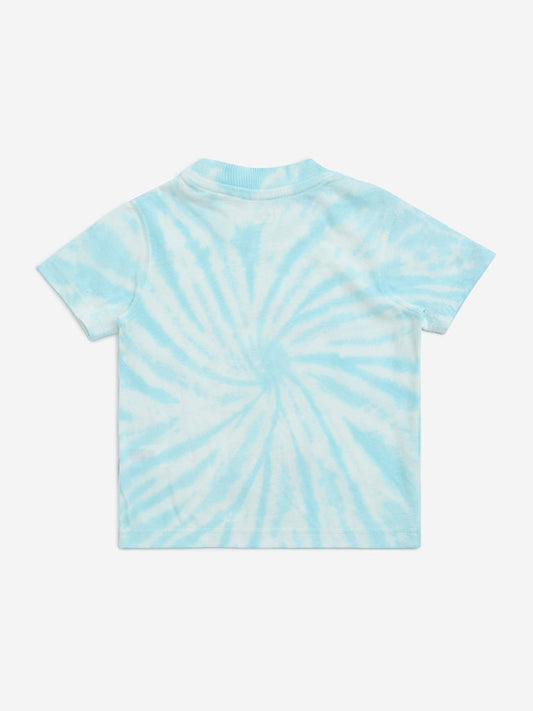 HOP Kids Blue Animal Design Cotton T-Shirt