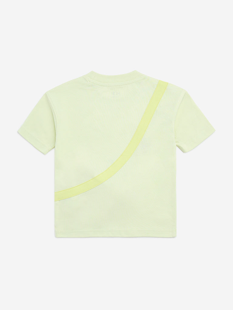 HOP Kids Lime Fruit Printed Cotton T-Shirt