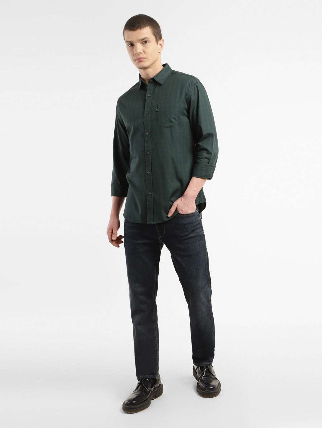 Men's Checkered Slim Fit Shirt