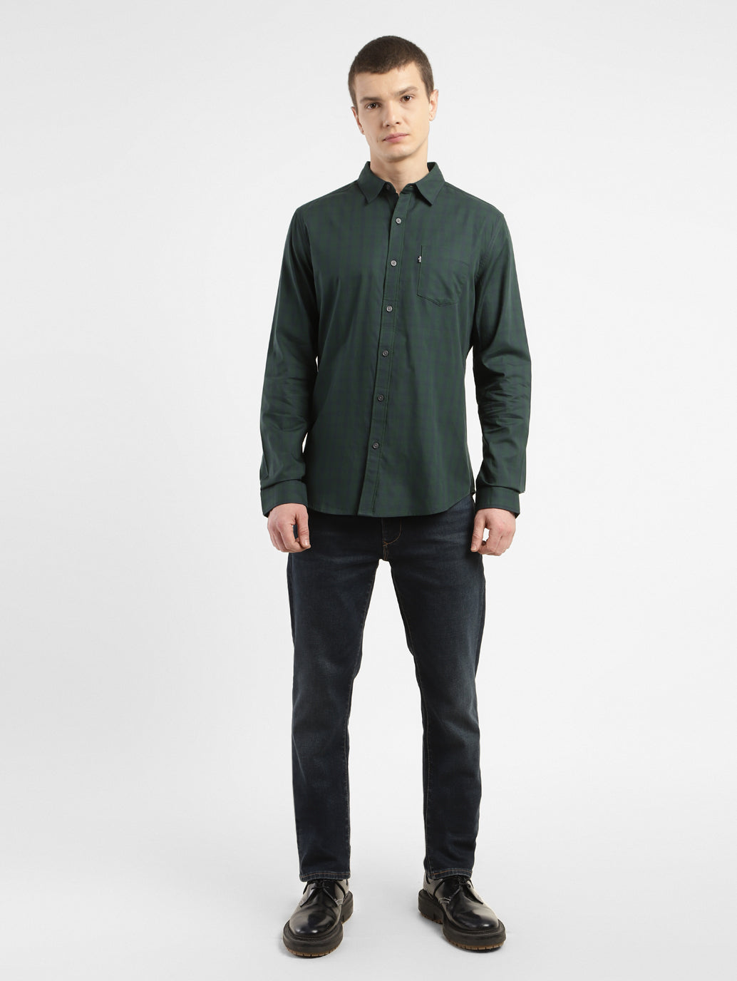 Men's Checkered Slim Fit Shirt