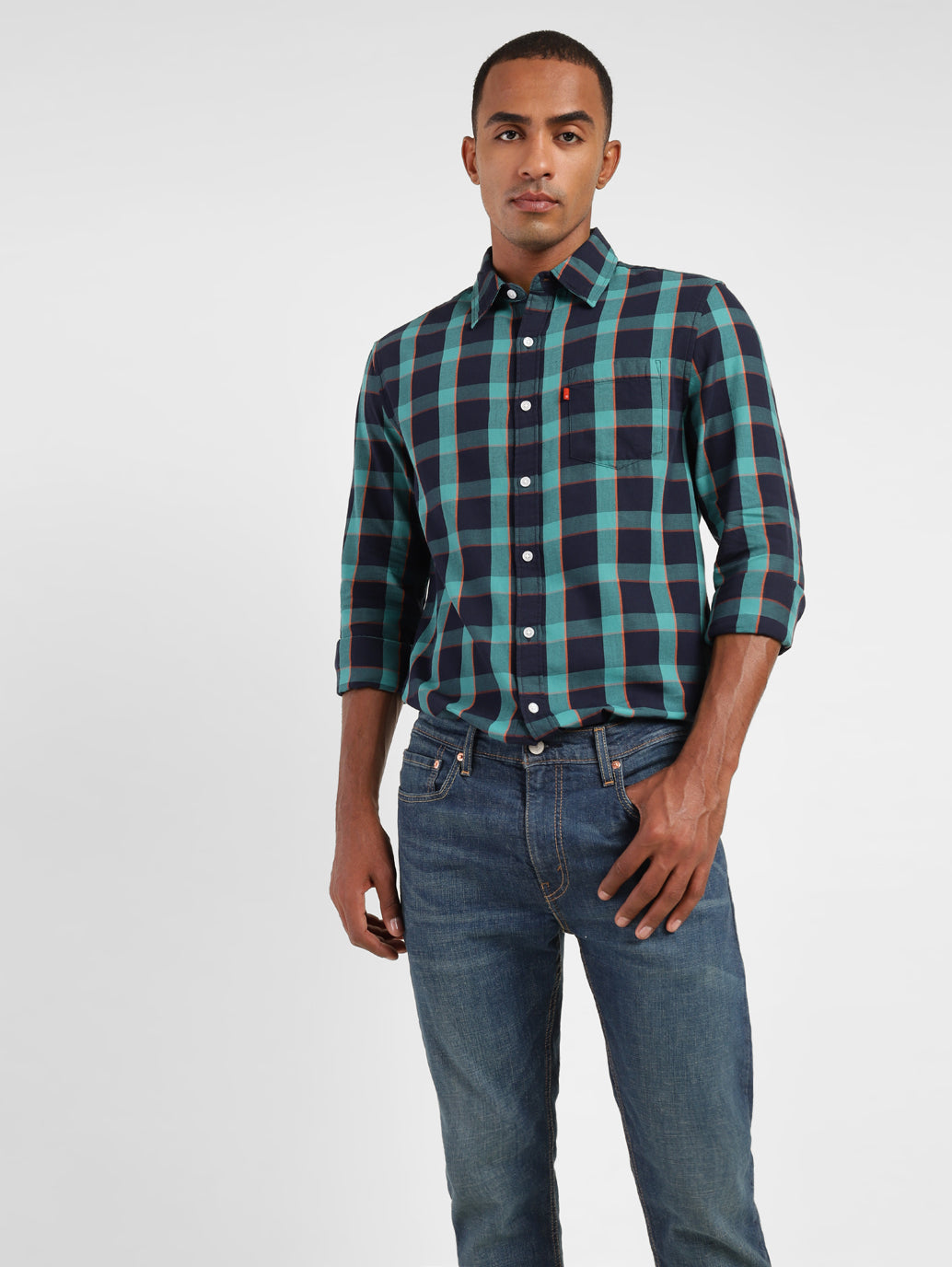 Men's Checkered Slim Fit Shirt