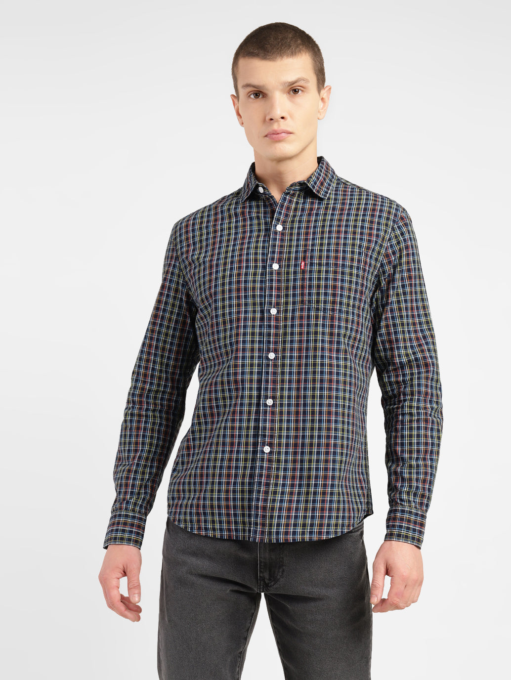 Men's Checkered Slim Fit Shirt