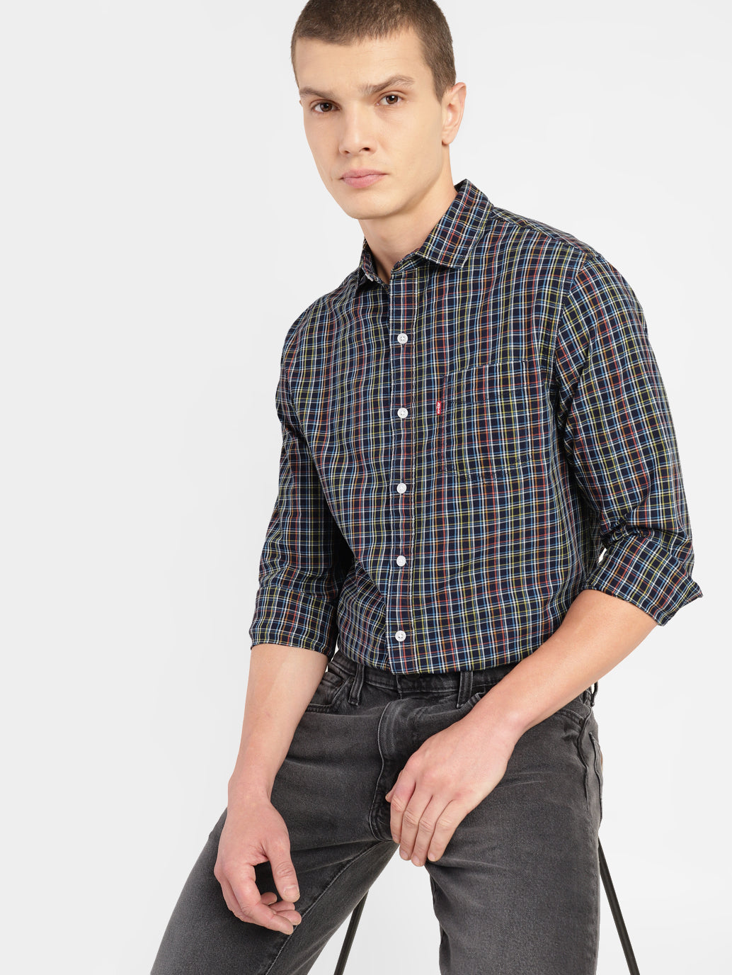 Men's Checkered Slim Fit Shirt